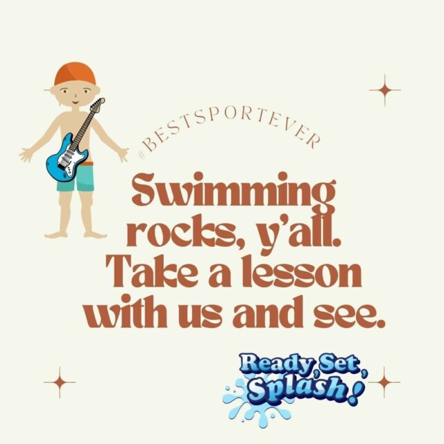 It's the greatest sport in the world! Water safety, fitness, family fun! It doesn't get much better! #readysetsplash #swimlessons #swimmingrocks #funnestsport #learntoswim #swimforfitness #familyfun